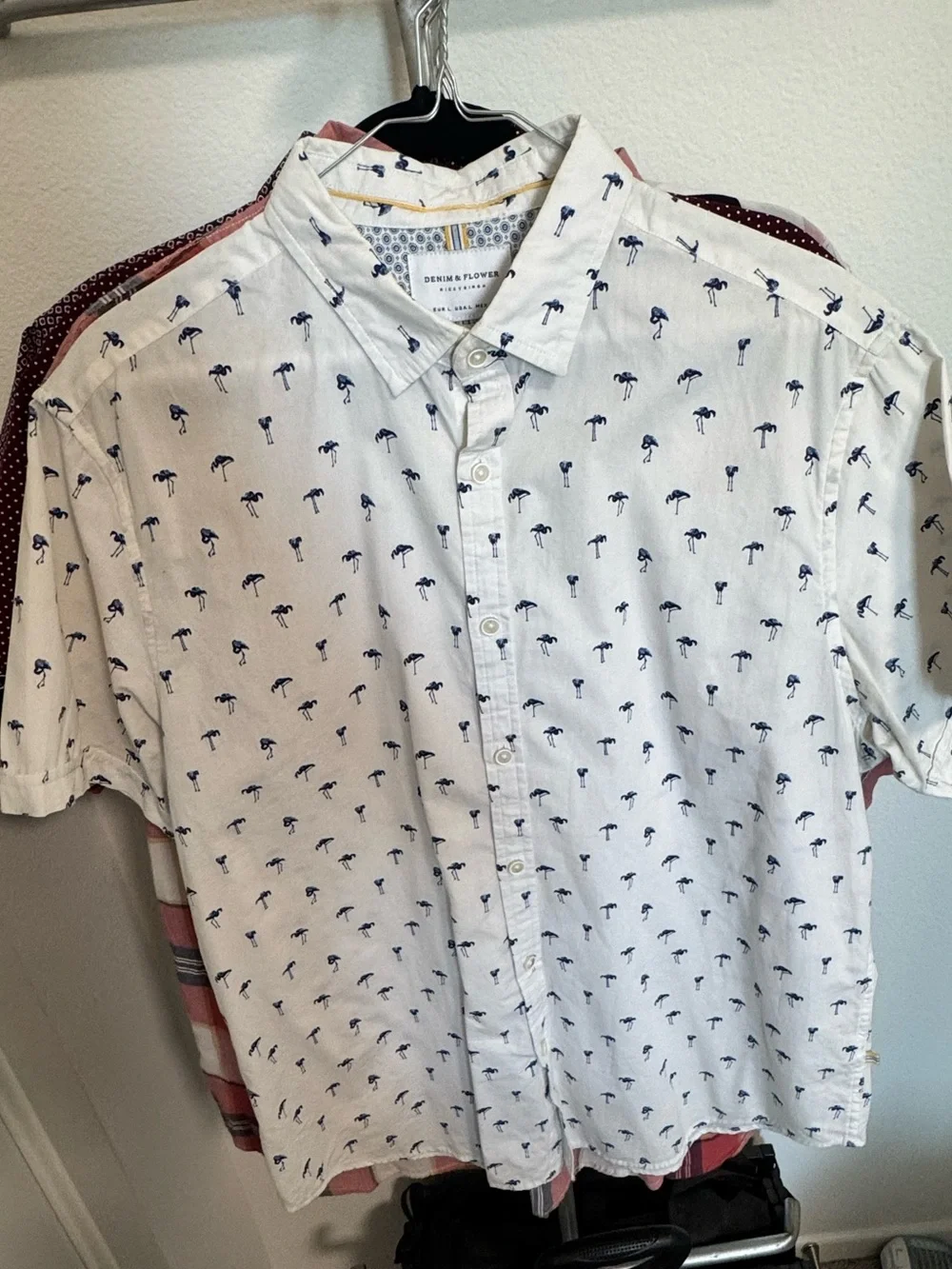 🌟 Denim & Flower Men’s Short Sleeve Button-Up Shirt Bundle – Lot of 6 🌟 👔 M/L/XL - Picture 11 of 16
